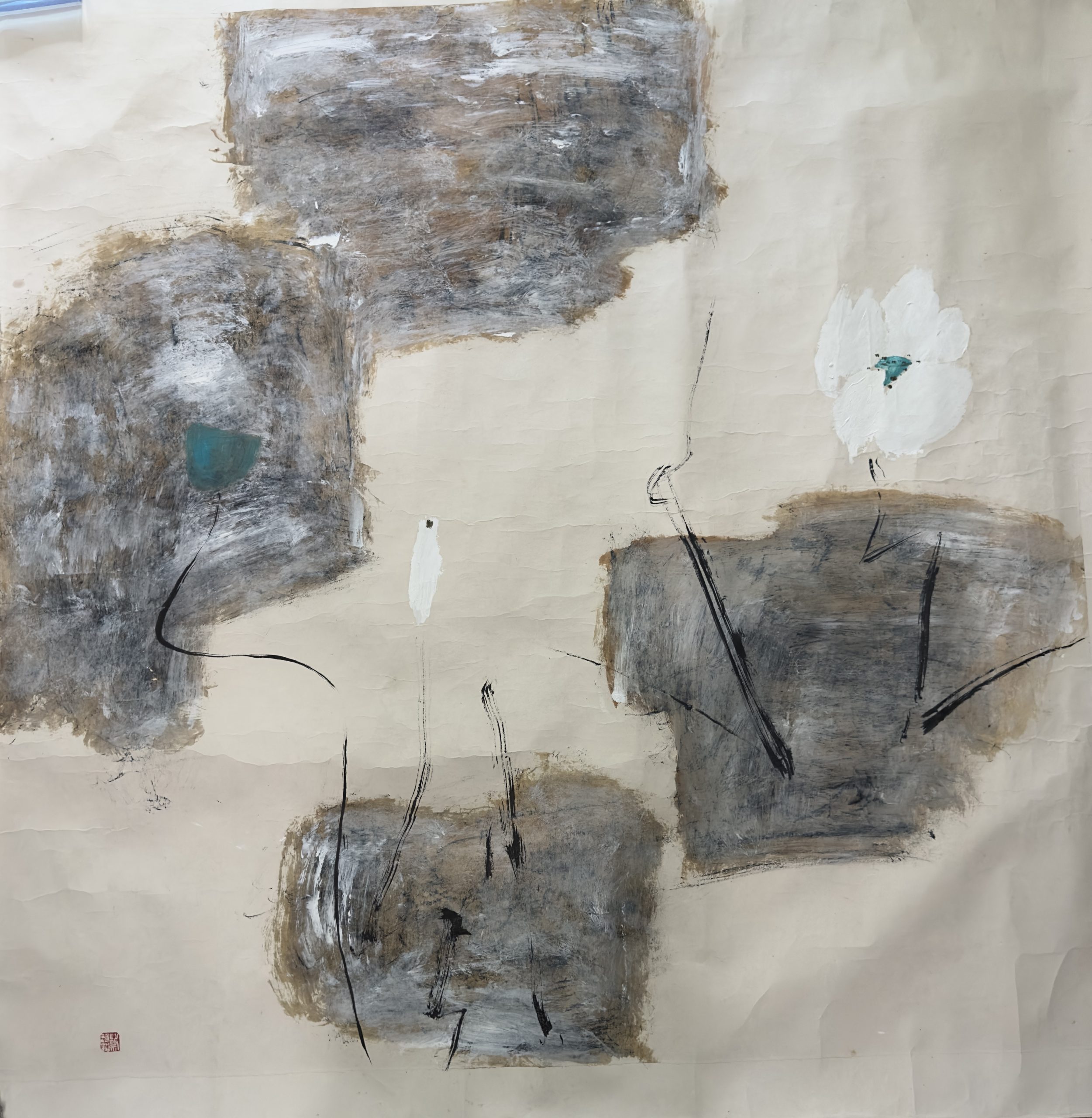 荷花系列 122 x 123cm Ink on paper